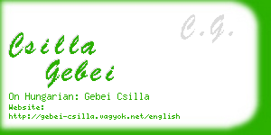 csilla gebei business card